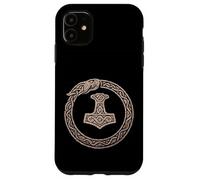 Mjölnir Surrounded by Jörmungandr, the Midgard Serpent. Case for iPhone 11