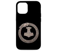 Mjölnir Surrounded by Jörmungandr, the Midgard Serpent. Case for iPhone 12/12 Pro