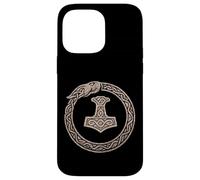 Mjölnir Surrounded by Jörmungandr, the Midgard Serpent. Case for iPhone 14 Pro Max