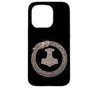 Mjölnir Surrounded by Jörmungandr, the Midgard Serpent. Case for iPhone 15 Pro