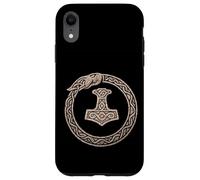 Mjölnir Surrounded by Jörmungandr, the Midgard Serpent. Case for iPhone XR
