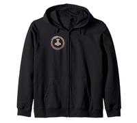 Mjölnir Surrounded by Jörmungandr, the Midgard Serpent. Zip Hoodie
