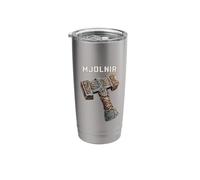 Mjolnir - Thor's Hammer, Celtic Knotwork, Norse Art Stainless Steel Insulated Tumbler
