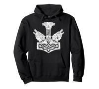 Mjolnir Wolf Norse Pagan Viking Thors Hammer Pullover Hoodie
