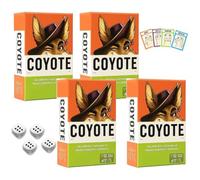 MJOYIS Coyote Party Game, Meet the Action-Packed Card Game Full of High Fives and Havoc, Strategy Games Funny Action Card Games for Family Game-Ages 10+, 3-8 Players, 10 Minutes(4pcs)