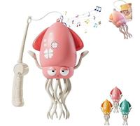 MJOYIS Electric Dancing Crawling Octopus Toy, Electronic Crazy Crawling Auto-Dance Octopus Tentacle Explorer, Magical Swing Octopus Toys, Wiggly Wonder Octopus with LED Lights & Music(Pink)