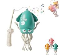 MJOYIS Electric Dancing Crawling Octopus Toy, Electronic Crazy Crawling Auto-Dance Octopus Tentacle Explorer, Magical Swing Octopus Toys, Wiggly Wonder Octopus with LED Lights & Music(Green)