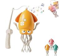 MJOYIS Electric Dancing Crawling Octopus Toy, Electronic Crazy Crawling Auto-Dance Octopus Tentacle Explorer, Magical Swing Octopus Toys, Wiggly Wonder Octopus with LED Lights & Music(Yellow)