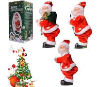 MJOYIS Electric Santa Claus Toy, Singing and Dancing Musical Christmas Doll, Xmas Gift, Battery Operated, Christmas Tree Xmas Fireplace,Party Decorations Hanging Ornaments, Novelty Gifts(3pcs)
