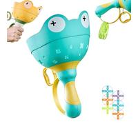 MJOYIS Flying Disk Launcher Toy, Spin and Fly Outside Toys for Kids Ages 4-8 - Manual Capture Catching Game - Toddler Chasing Toy for Boys & Girls, Lawn & Backyard Family Games with 6 Discs(Blue)