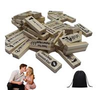 MJOYIS For Kafoon Blocks Adult, Super Naughty Block Tower Game, Romantic Fun Couple Stacking Game, Wooden Tower Stacking Blockfor Couples Date Night for Lover Drunking Games(Wood (Italian))