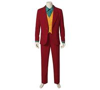 MJPARTY Mens 2019 Movie Clown Fancy Dress Costume Halloween Burgundy Suit Costume (Men: Medium)