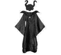 MJPARTY Womens Evil Queen Fancy Dress Costume Deluxe Ladies Halloween Wicked Queen Costume (L(10-12))