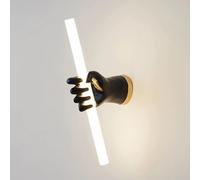 Mjsdjof 19.7" Long Tube Wall Sconce, Resin Fist Wall Lamp with Flute Acrylic Lampshade, Bedside Lighting Wall Light, 8W LED Wall Lamps, Children's Room Decorative Wall Lights(Neutral Light)