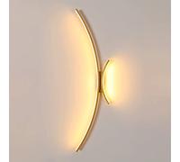 Mjsdjof 39.4" Linear Metal Wall Lamp, Arc Long Strip Wall Light, Black Bedside Wall Sconce, Modern LED Wall Lamps, Nordic Simple Wall Lights for Corridors, Living Rooms, Bedrooms