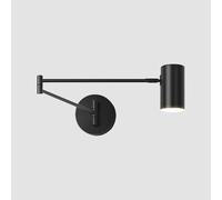 Mjsdjof Black Swing Arm Wall Lamp, Metal Long Pole Wall Light with Acrylic Lampshade, 360° Adjustable Wall Sconce, Modern LED Wall Lamps - 12W - 3 Colors, Bedside Reading Wall Lights