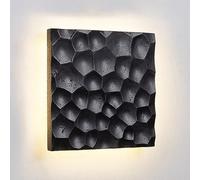 Mjsdjof Black Travertine Wall Lamp, Natural Stone Wall Sconce, Ultra-Thin Square Wall Light, Modern LED Wall Lamps - 14W - 3000K, Minimalist Design Wall Lights for Living Room, Bedside