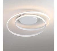 Mjsdjof Metal Linear Ceiling Light with White Acrylic Shade, Creative Spiral Ceiling Lighting Fixture, Modern LED 3000K Ceiling Lamp, Strip Simple Ceiling Lights for Bedroom, Living Room