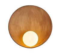 Mjsdjof Modern Round Wall Sconce, Round Resin Wall Lamp with Glass Globe Shade, Bedroom Bedside Wall Lamp, Minimalist Lighting Wall Washers for Hallway, Living Room (G9 Socket)