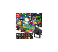 MJT_d0128 Christmas Projector LED Lights - 16 Rotating Patterns, Indoor UK Plug, 4W, 3-8m Projection, 5-15m2 Coverage