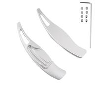 MJUHBGT Compatible with Civic G9 9th Gen IX FB7 2012 2013 2014 2015 for CR-V 2013-2017 Steering Wheel Shift Paddle Shifter Extension Accessories Shift Paddles Trim(Silver)