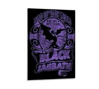 MJURHAI Black Sabbath Posters Aesthetic Canvas Poster Room Vintage Poster Wall Art Cover Decor for Living Room Bed Room 12x18inch(30x45cm) Frame-style