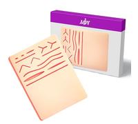 MJW Dual Suture Practice Pad - Two in One Suture pad, 3 Layers 14 Pre-Cut Wounds and Plain Silicone Skin Suture Training Pad of Different Style - Ideal for Students Suturing Practice