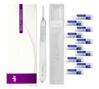 MJW Scalpel Handle No.3 With 10 Pcs Scalpel Cutting Edge #10 Perfect For Hobby Arts, Crafts, And Grafting Tool Performance Dermaplaning Handle Pocket Craft