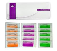 MJW Suture Threads - 15 Pcs Ideal Suture Practice Thread for Students Suturing Practice - 4/0 Braided and Monofilament Training Sutures