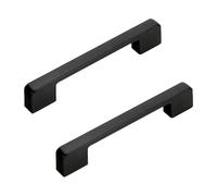 MJYDKBZ Black Handles, 2 Pcs Drawer Handle Modern Cabinet Pulls Modern Wardrobe Handlees Zinc Alloy | Plating Surface, Kitchen Handle Hole Centers: 128mm/5in Full Length: 137mm/5.4in Dressing Tables