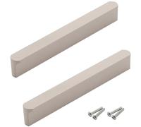 MJYDKBZ Cabinet Handles 128mm Beige, 2 Pack Furniture Handle Solid Aluminum Alloy | Anodized Surface, Kitchen Door Handles Hole Centers: 96-960mm Cupboard Handle Drawer Pulls Wardrobe Pulls 128mm/5in