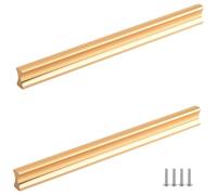 MJYDKBZ Drawer Handles Gold 192mm, 2 Pack Furniture Handle Solid Aluminum Alloy | Anodized Surface, Drawer Pulls Hole Centers: 32-900mm Cabinet Door Pulls Kitchen Cupboard Handles 192mm/7.6in