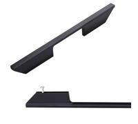 MJYDKBZ Furniture Handle Modern,Hole spacing:160mm 2 Pack Kitchen Door Handles Black Solid Aluminum Alloy | Anodized Surface Trapezoid Shaped Handle Full Length: 210-800 mm Drawer Pulls 160mm/6.3in