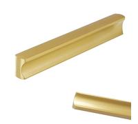 MJYDKBZ Furniture Handles 128mm Gold, 2 Pack Drawer Handle Solid Brass | Brushed Surface, Kitchen Door Handles Hole Centers: 32-850mm Cupboard Handle Cabinet Pulls Wardrobe Pulls 128mm/5in