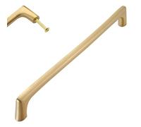 MJYDKBZ Furniture Handles 192mm Gold, 2 Pack Drawer Handle Solid Brass | Brushed Surface, Kitchen Door Handles Hole Centers: 96-192mm Cupboard Handle Cabinet Pulls Wardrobe Pulls 192mm/7.6in