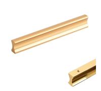 MJYDKBZ Gold Cabinet Handles 192mm, 2 Pack Furniture Handle Solid Aluminum Alloy | Anodized Surface, Kitchen Cabinet Handles Hole Centers: 32-900mm Drawer Pulls Kitchen Cupboard Pulls 192mm/7.6in