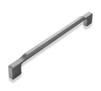 MJYDKBZ Grey Cabinet Handles, 2 Pcs Drawer Handle Grey Furniture Pull Modern Wardrobe Handlees Zinc Alloy | Plating Surface, Kitchen Handle Hole Centers: 192mm/7.6in Full Length: 220mm/8.9in Floor