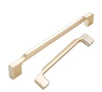 MJYDKBZ T-Bar Cabinet Handles, 2 Pcs Drawer Handle Gold Furniture Pull Modern Wardrobe Handlees Zinc Alloy | Plating Surface, Kitchen Handle Hole Centers: 160mm/6.3in Full Length: 185mm/6.7in Mirror