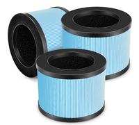 MK-06 TZ-K1 DH-JH01 HEPA Replacement Filter Compatible with Tolife TZ-K1, for FreAire KN6391, for Kloudi DH-JH01, MJ012H and MJ001H Air Purifier (3 Pack Blue-Standard Version)