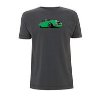 Mk 1 Escort Mexico T Shirt Retro Petrol Head Classic Car Green Evo MK1 Graphic (Large, Grey)