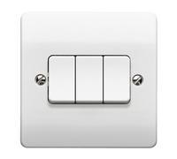 Mk 10A 2 Way 3 Gang Light Switch Gloss White