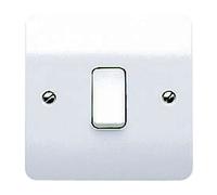 Mk 10A Single 2 Way Raised Slim Screwed Intermediate Switch Gloss White