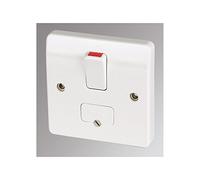 MK 13A DP Switched Fused Connection Unit with Flex Outlet White