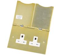 MK 742SAG 13A Double Socket - Satin Gold