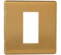 MK Aspect K24181SAG 25 x 50mm 1-Module Euro Frame - Satin Gold