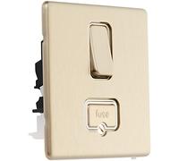 MK Aspect K24941ABSB K24941LBSB 13A Double Pole Switched Connection Unit Antique Brass