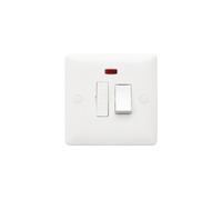 MK Base MB1042WHI White Moulded 1G 13A Switched Fused Spur Unit + Neon