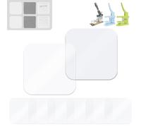 MK.Bear 200 PCS Square Clear Film 2.4 inch 61mm, Transparent Protective Film Button Maker Supplies, Plastic Film for 50mm Fridge Magnet Button Maker Machine, Clear Film for DIY Square Badge