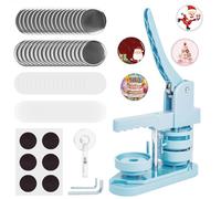 MK.Bear Fridge Magnet Button Maker - 58mm/2.25in Pin Maker for Refrigerator Magnet, DIY Installation-Free Button Press Machine with 100 Pcs Supplies