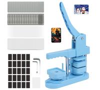 MK.Bear Rectangle Magnet Button Maker Press Machine with 100 Sets Button Supplies, 60*40mm/2.3*1.6inch DIY Pin Maker for refrigerator magnet,Rectangular Fridge Badge Making Kits for Parties, Business